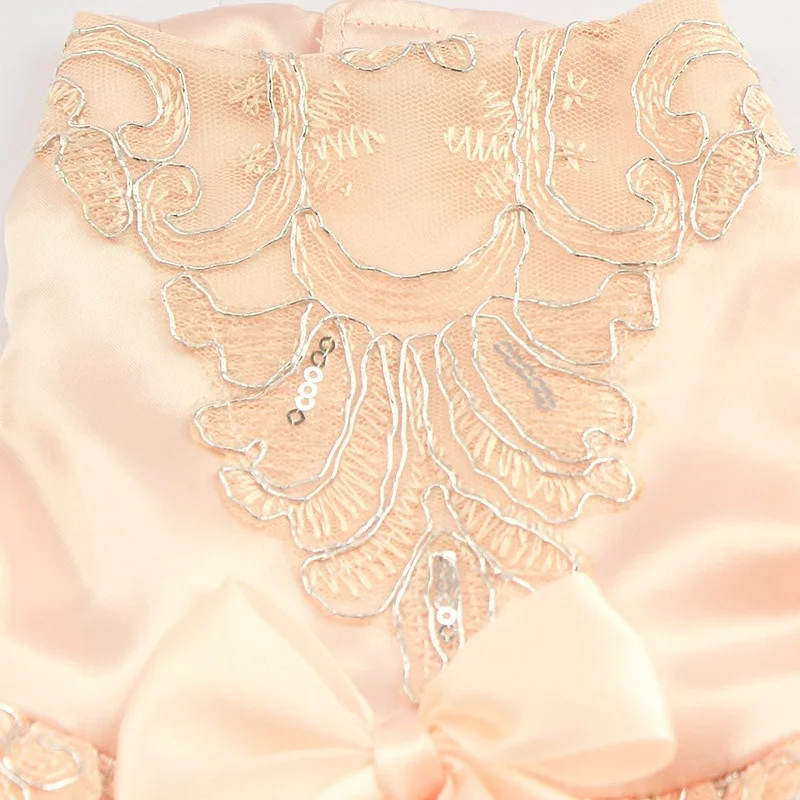 1 шт собак платье Pet свадебное платья для собак розовый Роскошные цветы принцесса кружева украшение детское платье Костюмные принадлежности