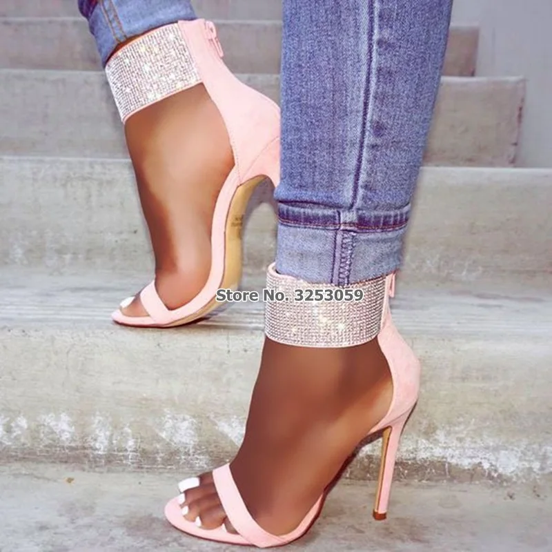 crystal ankle strap sandals