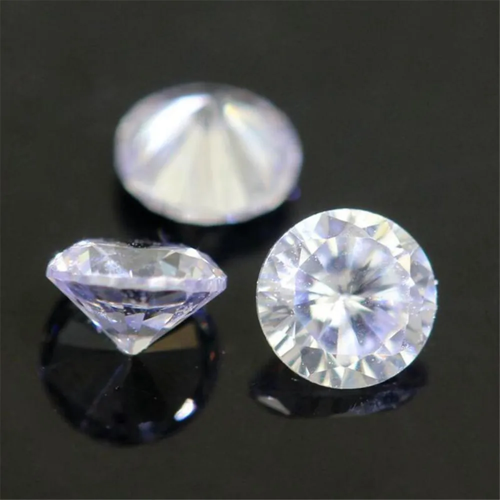 Big Size 5.25MM 15MM Loose 50PCS White Color DIY Round Cubic Zirconia
