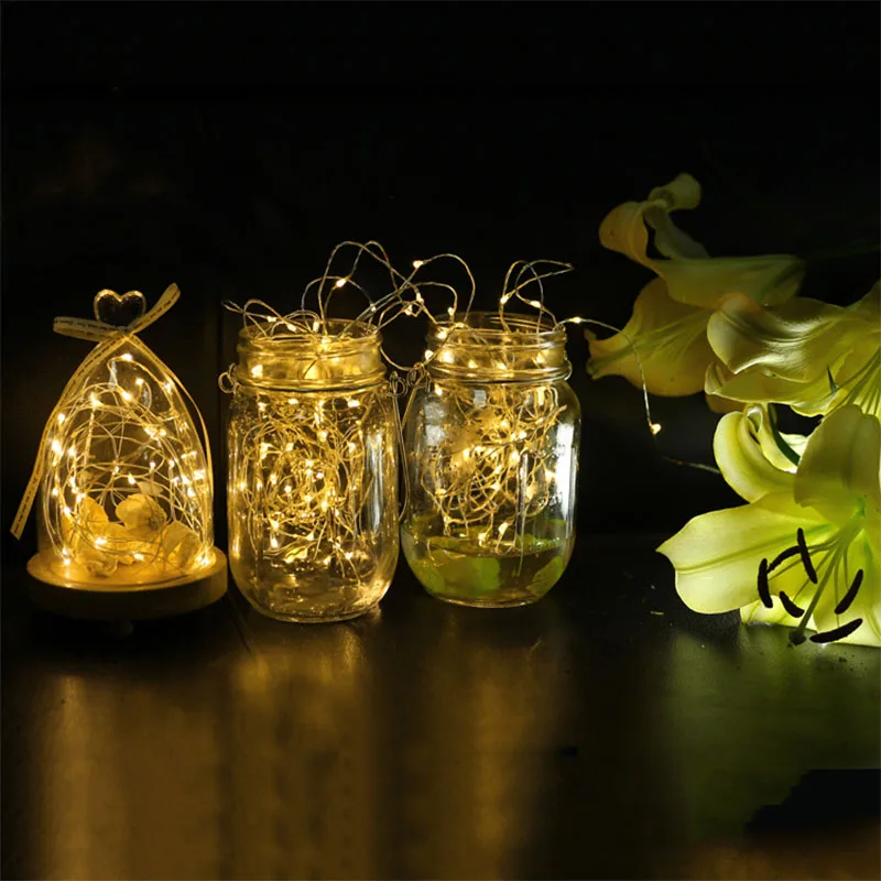 10/20m copper Wire Battery LED String Light with Remote Controller For Wedding Christma Party Holiday Halloween Decoration light