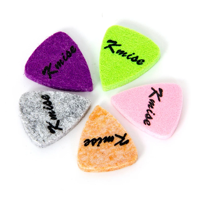 

Kmise Ukulele Felt Picks 5 Colors 5 Pcs for Ukelele Uke Nylon Stringed Instrument