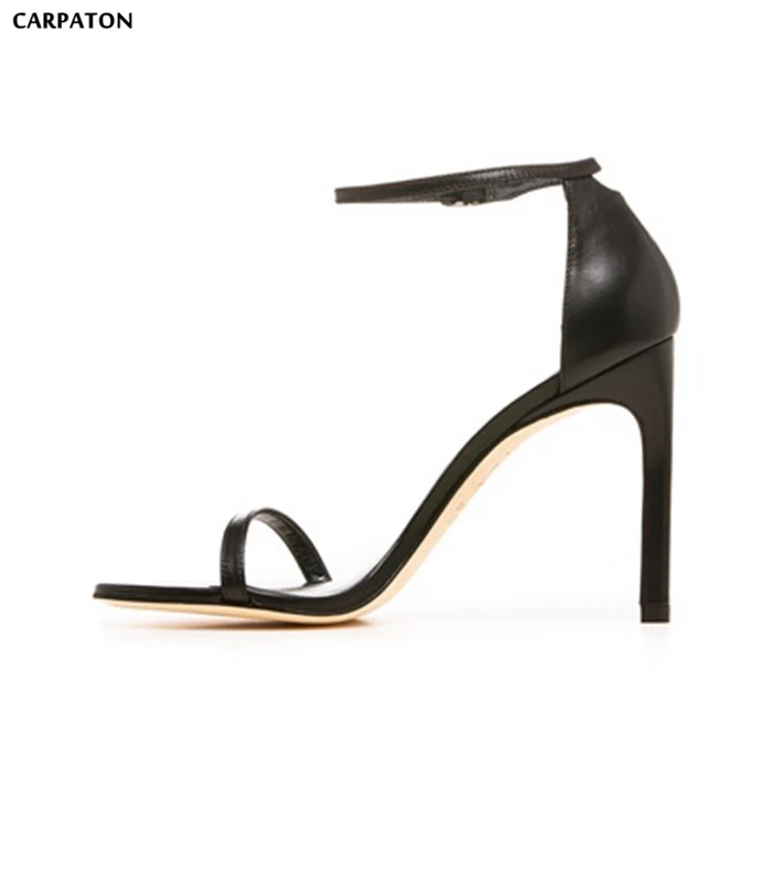 

Carpaton Fashion Open Toe High Heel Sandal 2018 Summer Ankle Strap Thin Heels Gladiator Sandal for Woman Cutouts Dress Shoes