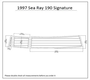 

1997 Sea Ray 190 Signature Swim Platform Pad 1/4" 6mm Boat EVA Teak Decking