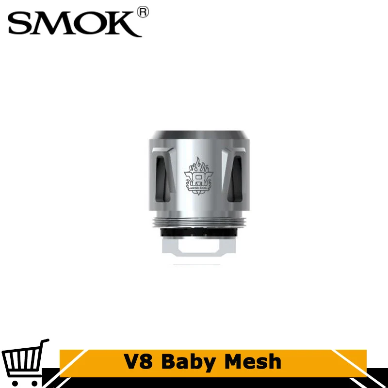 

5PCs/lot Original Smok V8 Baby Mesh Coil Replacement Evaporator Heads Suitable for TFV12 Baby Prince TFV8 Baby Beast Tank