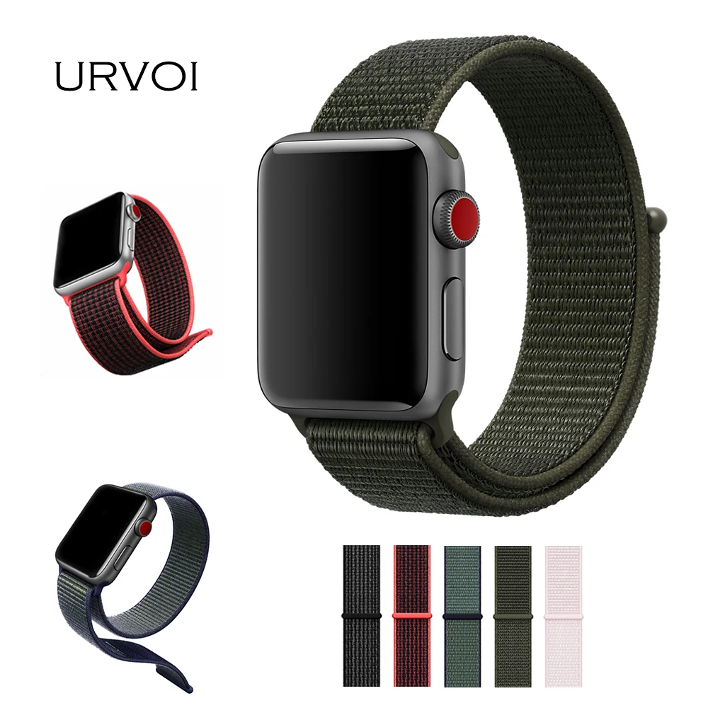 URVOI Весна 2018 Спортивная петля для NIKE + apple watch band series 4 3 2 1 ремешок iwatch тканый нейлон