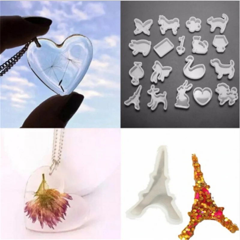 

Clear Silicon Animals Molds Handmade Epoxy Heart Shape Jewelry Making Craft Form Chocolate Kitchen Baking Tools
