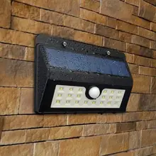 300LM 20 светодиодный солнечные ПИР движения Сенсор светодиодный настенный светильник Водонепроницаемый Открытый Сад Двор безопасности лампа освещения decor