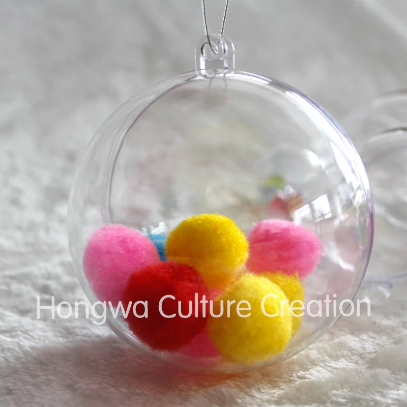 12 20CM Wedding Decoration Ornament Transparent Glass Ball Craft