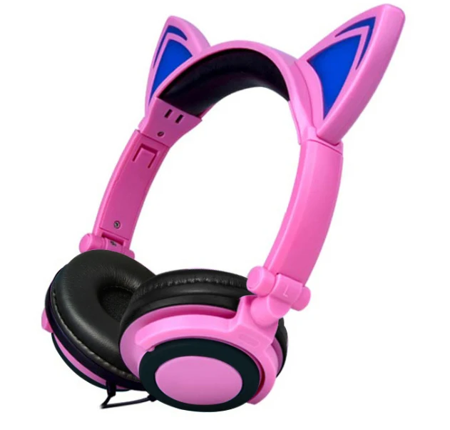 Cute Colorful Cat Ear Wired Over Ear Headphonesin Earphones