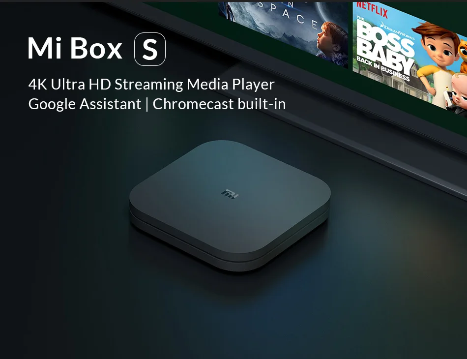 Глобальная версия оригинальная Xiaomi mi коробка S Smart tv Box 4 Android 8,1 4K четырехъядерный процессор 2 ГБ 8 ГБ HD mi 2,4G 5,8G WiFi Bluetooth 4,2 ТВ приставка