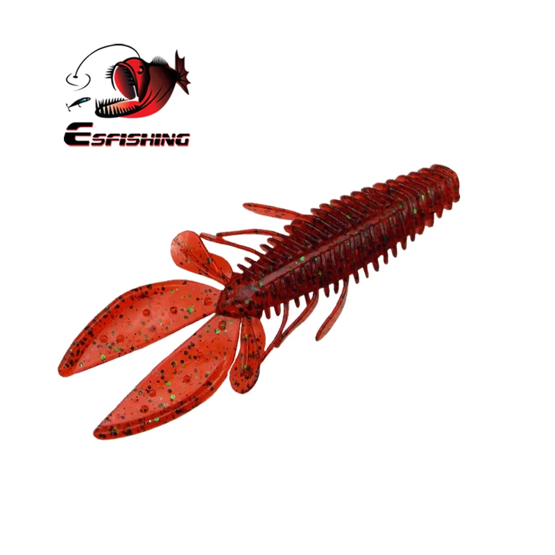 ESFISHING рыболовные приманки геймбер Craw 6 шт. 100 мм Мягкая приманка для ловли карпа
