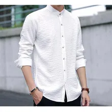 Мужская летняя рубашка с длинными рукавами в Корейском стиле, Самостоятельная Работа, новая мужская рубашка