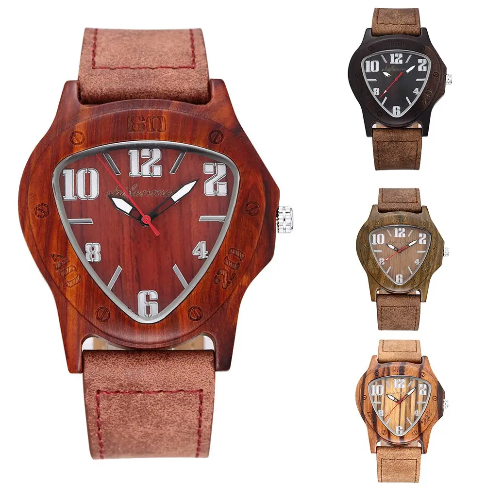 

Wrist Quartz Watch Wooden Fashion Casual Waterproof Gift Durable For Women Men LL@17