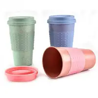 Wheat Straw Plastic Coffee Cups Travel Coffee Mug With Lid Travel Easy Go Cup Portable for Outdoor Camping Hiking Picnic Wheat Straw Plastic Coffee Cups Travel Coffee Mug With Lid Travel Easy Go Cup Portable for Outdoor Camping Hiking Picnic