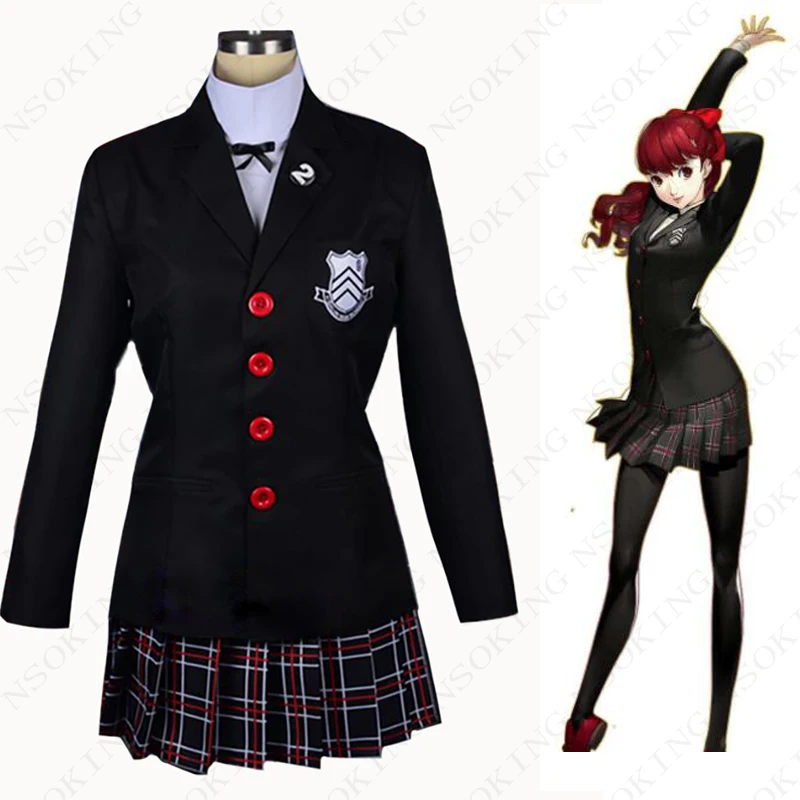 Новинка 2019 школьная форма Persona 5 kasumi yoshizawa костюм для косплея изготовленный на