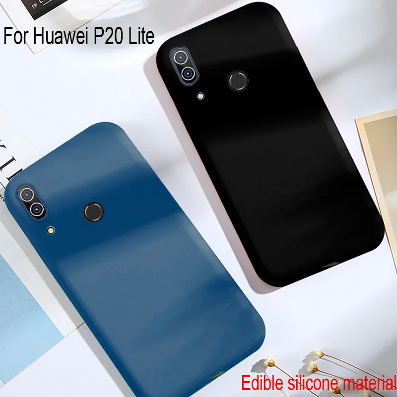 

Luxury Soft Back Matte Color Cases For Huawei P20 P 20 Lite Simple Solid Color Ultrathin TPU Case Candy Color Back Cover P20Lite