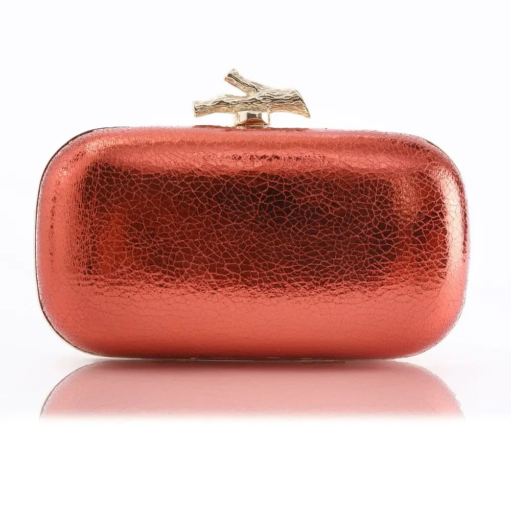 

Ms. branch switch leather Clutch Banquet bag PU glossy evening bag European and American party chain handbags HS053