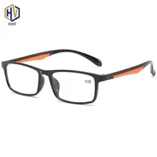 Модные Мужские квадратные очки TR90 для чтения Женские Двухцветные очки для чтения с небольшой рамкой+ 1,0+ 1,5+ 2,0+ 2,5+ 3,0+ 3,5+ 4,0
