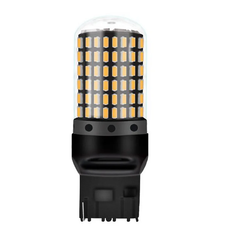 1 шт. T20 7440 W21W светодиодный лампы 3014 144smd светодиодный CanBus без ошибок 1156 BA15S P21W BAU15S PY21W светодиодный светильник для поворотов светильник при отсутствии флэш-памяти