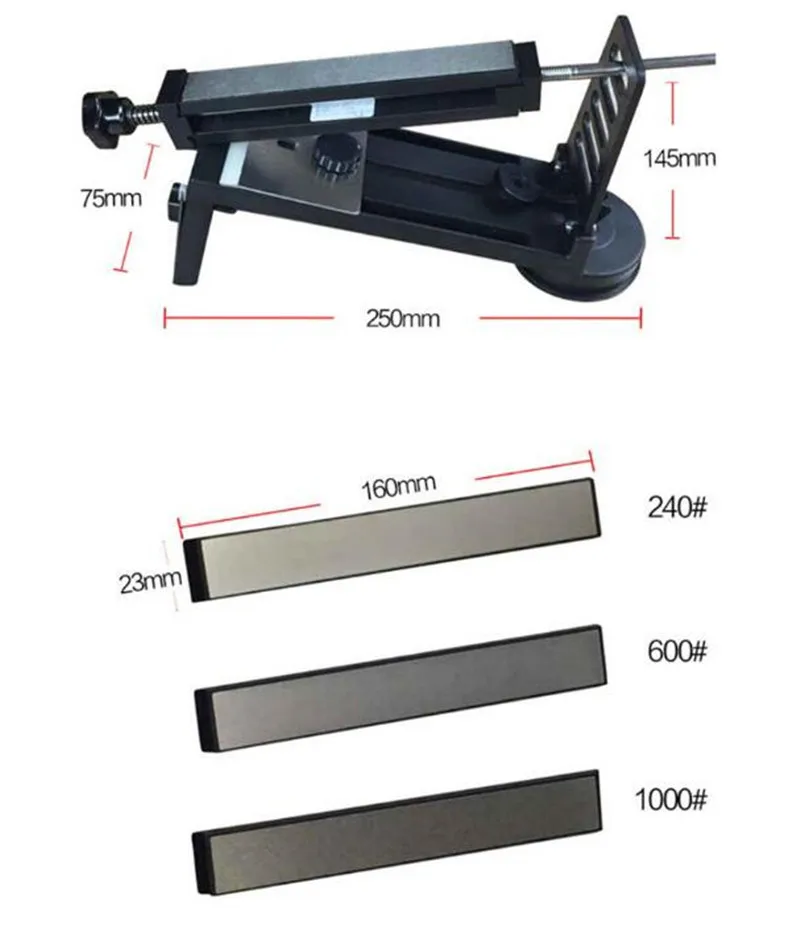 Точилка для ножей Профессиональная фиксированная Угловая Система Точилки для кухонных ножей 4 шт. точильный камень точильные камни ножи Заточная машина