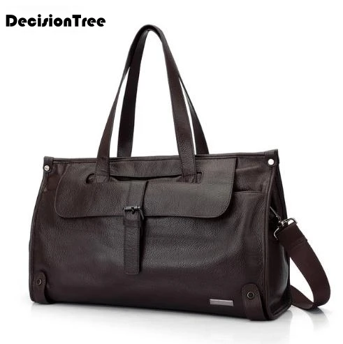 

Soft Genuine Leather Men's Luggage Bags Casual Travel Duffel Bags Cow Leather Men's Large Capacity Document Handbags for lfb08