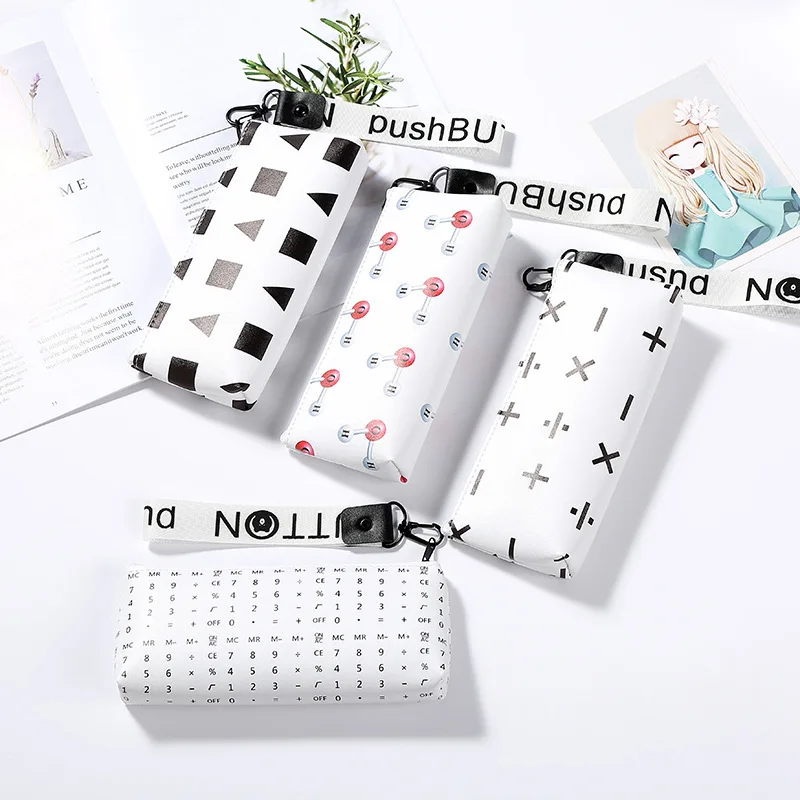 

New Stationery Geometric Pencil Case school Bag Simple Mathematics pencilcase Office Supplies Pen bag Students Pencils Writing
