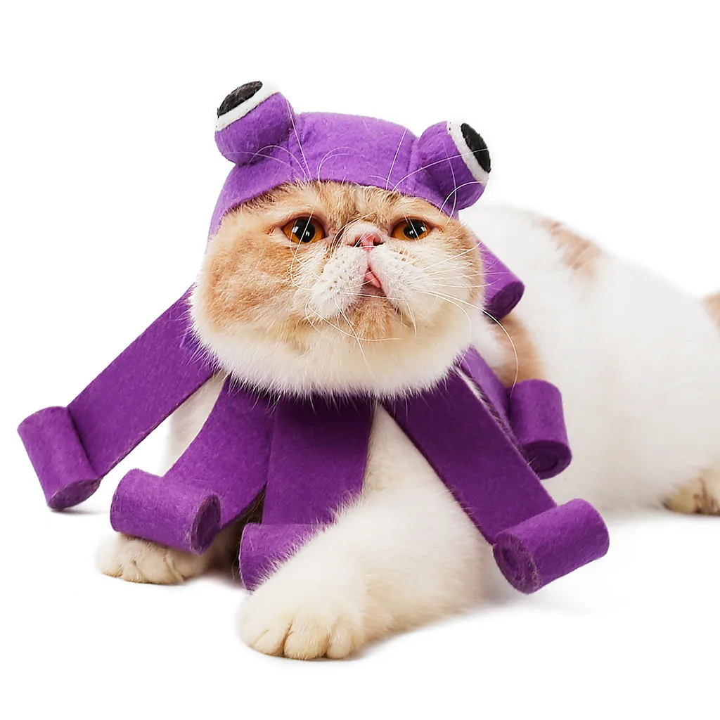 Pet Octopus дизайн кошка шапка для косплея кошка костюм шапка праздничный костюм