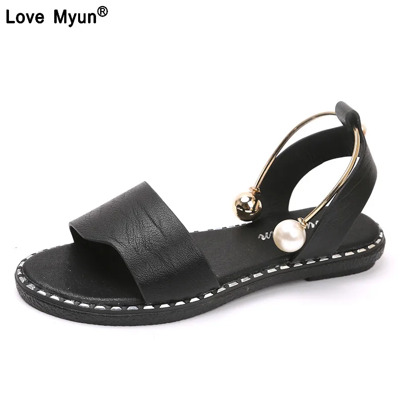 Women Sandals 2019 Summer Gladiator Sandals Soft Leather Sandal Shoes Women Ladies Flip Flop Flats Heel Sandalia Plataforma998