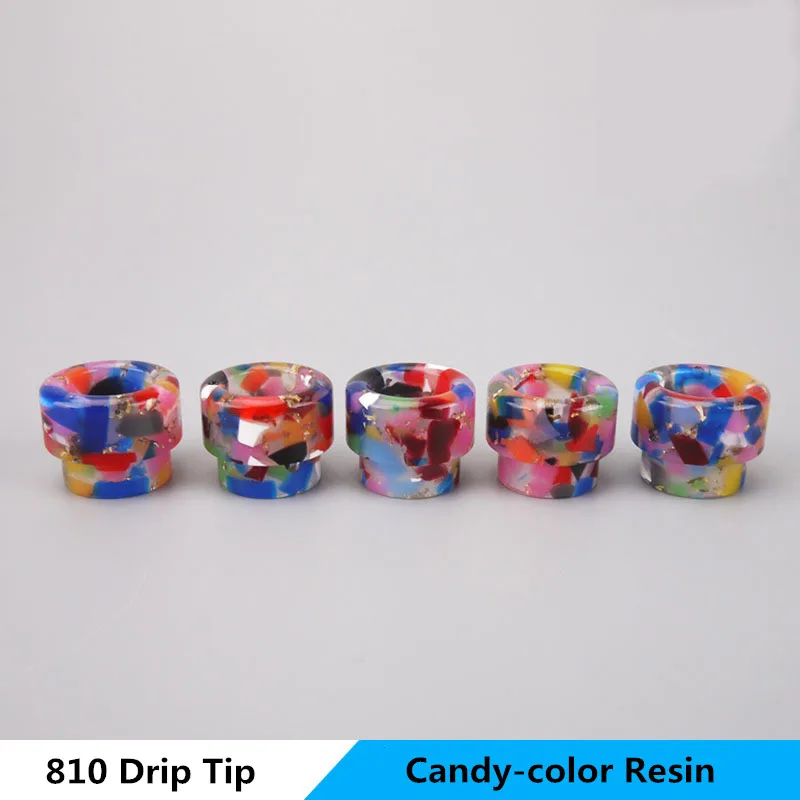 

Candy-color E Cigarette Epoxy 810 Drip Tip Resin Mouthpiece for RDA RTA TFV12 Prince Tank TFV8 Big Baby Vape Atomizer Pen Kit