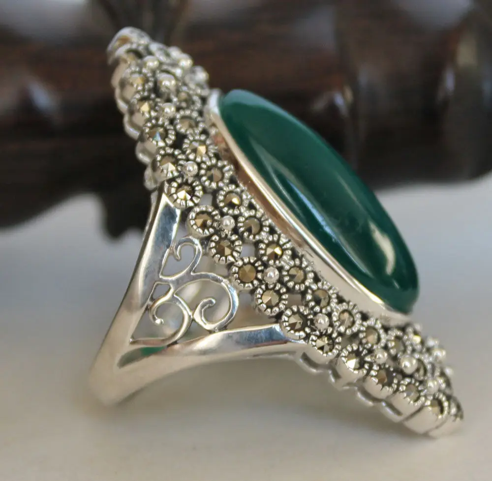 

Hot selling free shipping******** 925 Silberring mit Edelstein 15*25mm ring