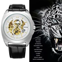 ПОБЕДИТЕЛЬ новый номер Спорт Дизайн ободок часы мужские Часы лучший бренд класса люкс Montre Homme Часы Автоматические часы Скелет