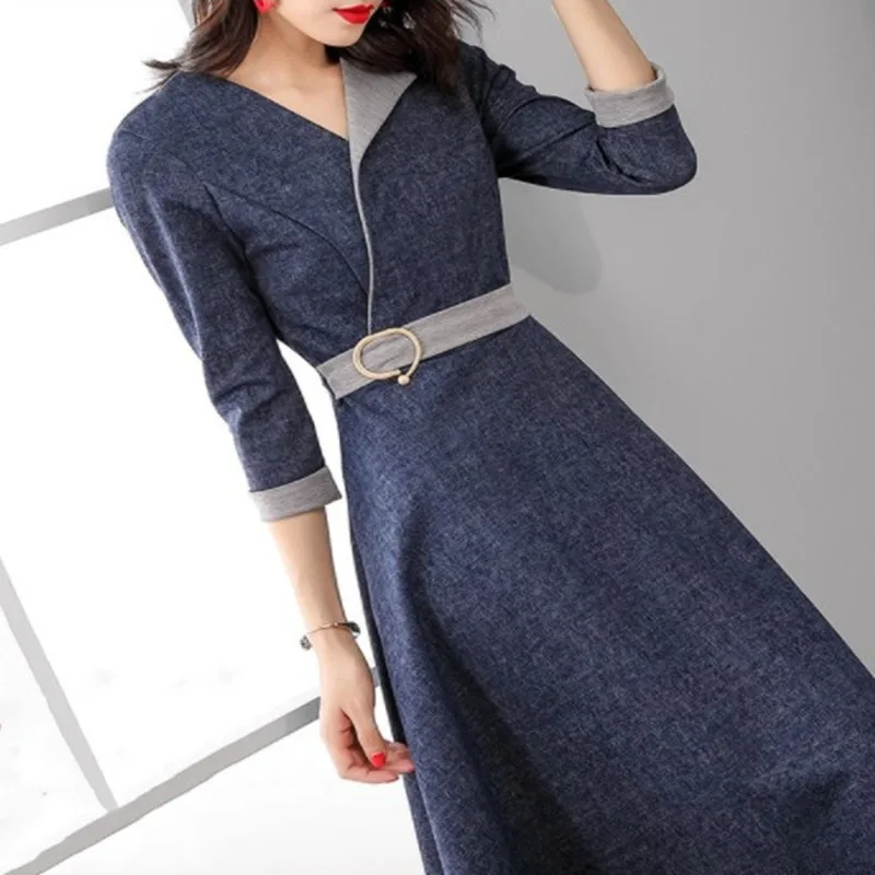 2019 Women Fashion Denim Dress Women 