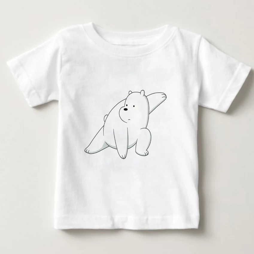 

We Bare Bears Grizzly Panda Ice Bear kids t shirt boy cotton Short sleeve fashion summer t-shirt for girls T shirts summer top