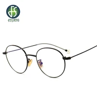 Literary Style Student Anti Blue Light Goggle Blocking Screen Glasses Clear For Computer Protection Women Glasses Pearl Frame
