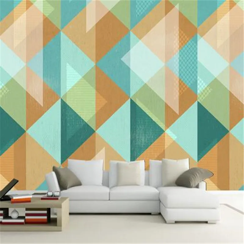 Geometric Modern Art Mural