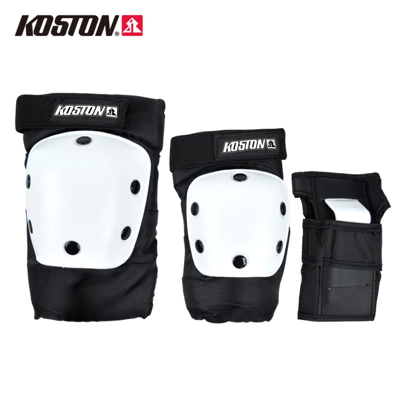 

KOSTON Protective Pads Skating Skateboard Roller Riding 2Knee Pads+2Elbow Pads+2Wrist Pads Protective Guards S/ M/ L AC621