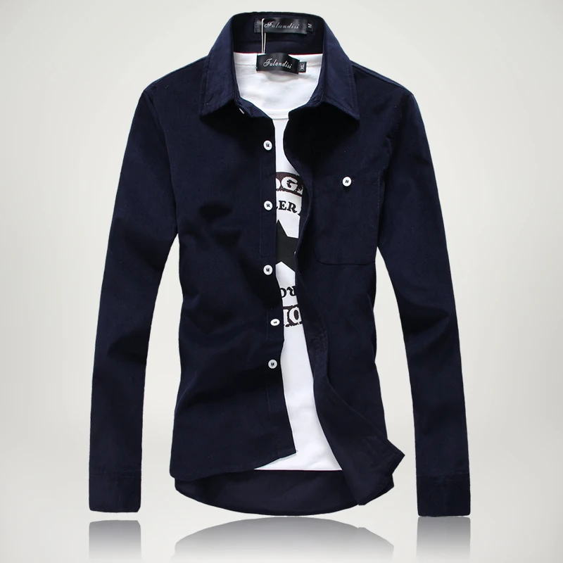 

M-XXXL,10 Colors, 2019 New Fashion Hot Sale Men Candy Colors Stylish Slim Fit Dress Shirt Leisure Shirt Cotton corduroy fabric