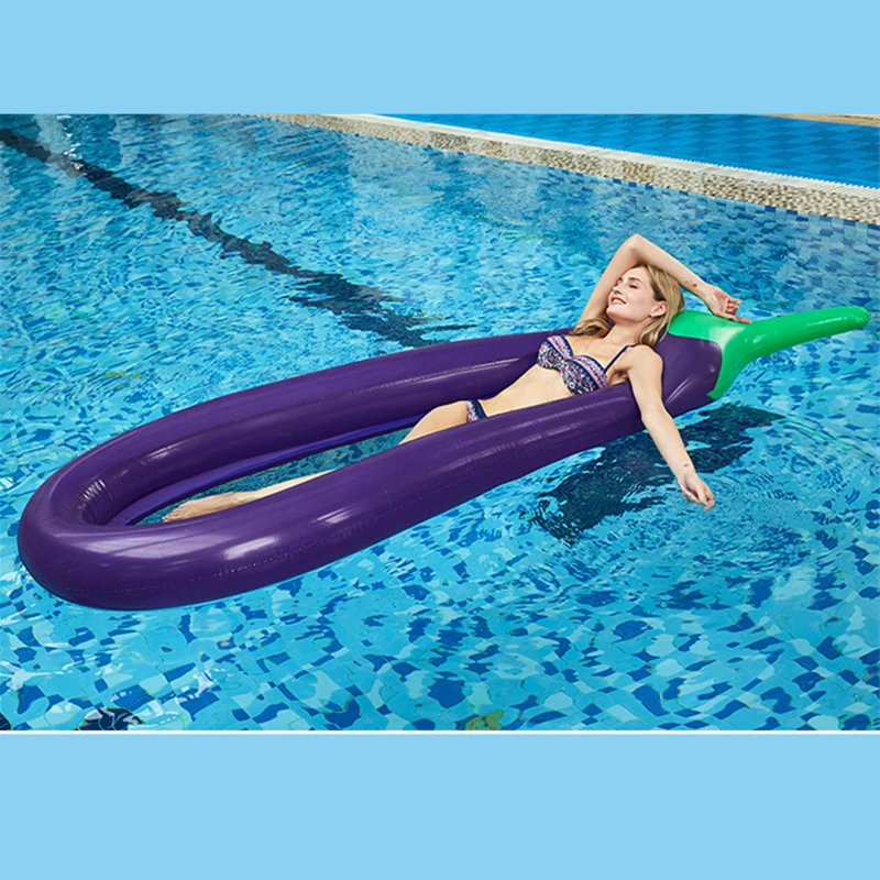 

Giant Inflatable eggplant Pool Floats Tube Raft Swimming Ring Circle Summer Water Bed inflatable pool raft Adults Party Toys