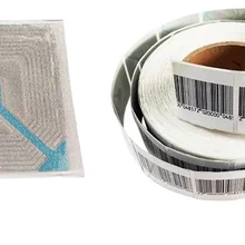 Eas rf 8,2 МГц Мягкая Этикетка 4*4 см rf штрих-код этикетка для защиты от кражи 40000 шт