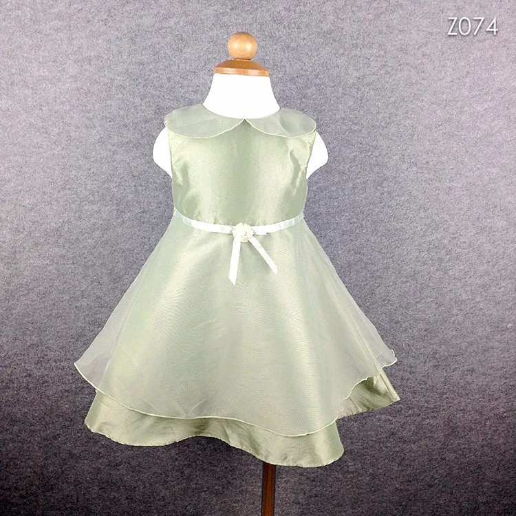England style brand solid baby girls dress casual infant voile dresses