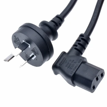 

AU Plug Power Cable Australian SAA 3 pins to Right Angle IEC320 C13 Connector Power Cord 1.8M 250V 10A