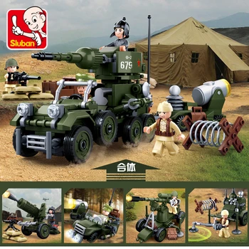 

Sluban Compatible Military Tank World War II German Army Troops Building Blocks Bricks Helicopter Model Toys