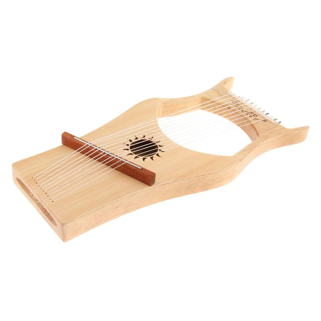 Tooyful Exquisite 10 Strings Lyre Harp Harfe Arpa with Tuning Key Storage Bag Strings Cleaning Cloth String Instrument