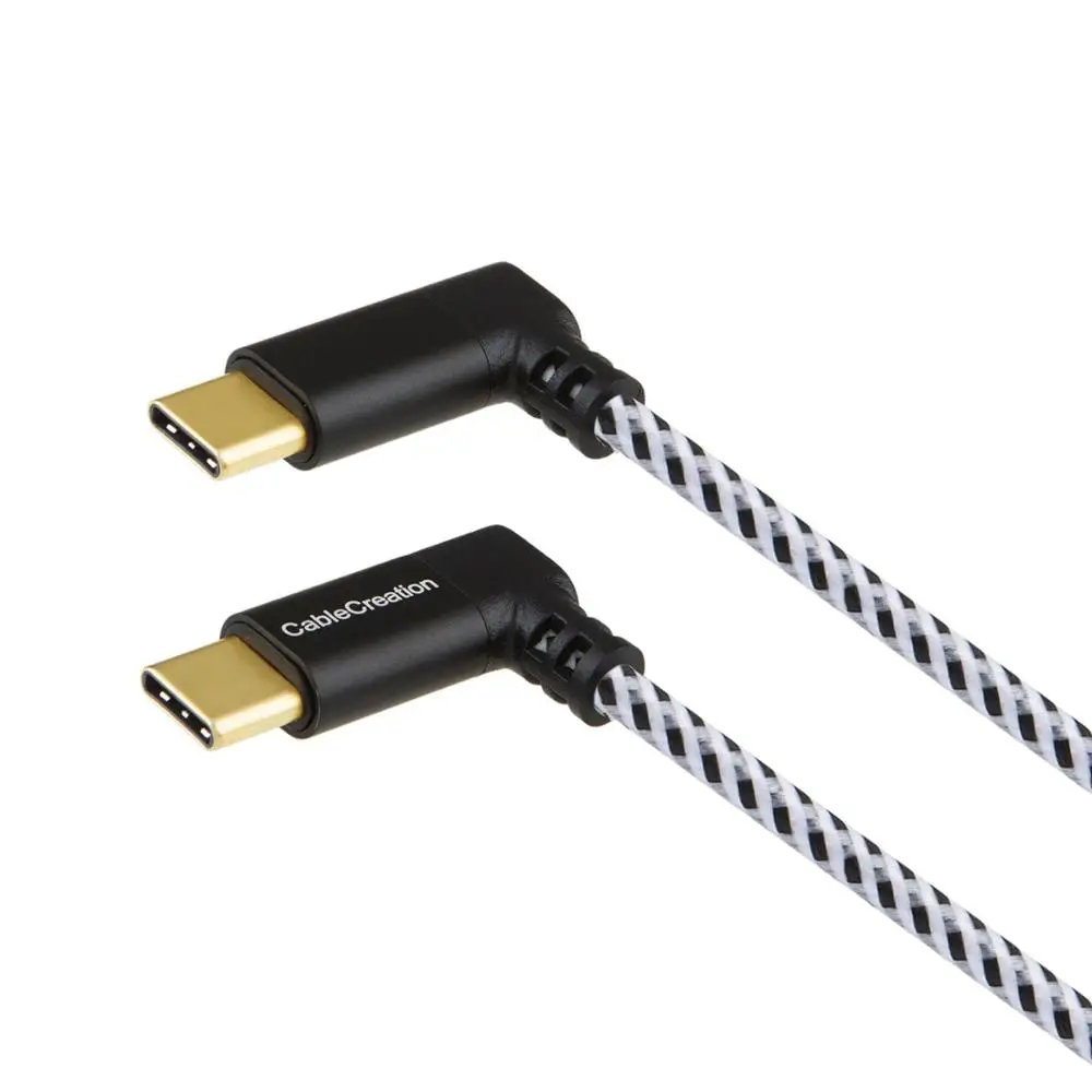 Кабель USB Type C кабель CableCreation 4 фута двойной прямой угол (90 градусов) фотоплетеный 1 2