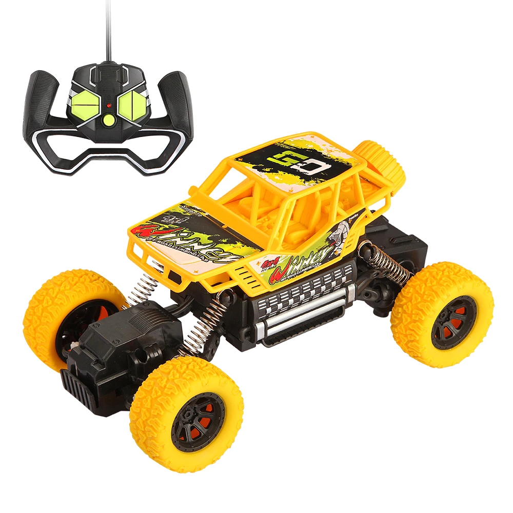 

Remote Control Car High Speed Racing Bigfoot RC Car 4WD Toys 4CH Vehicle Off-Road Truck For Boys Kids Surprise Gift(Yellow)