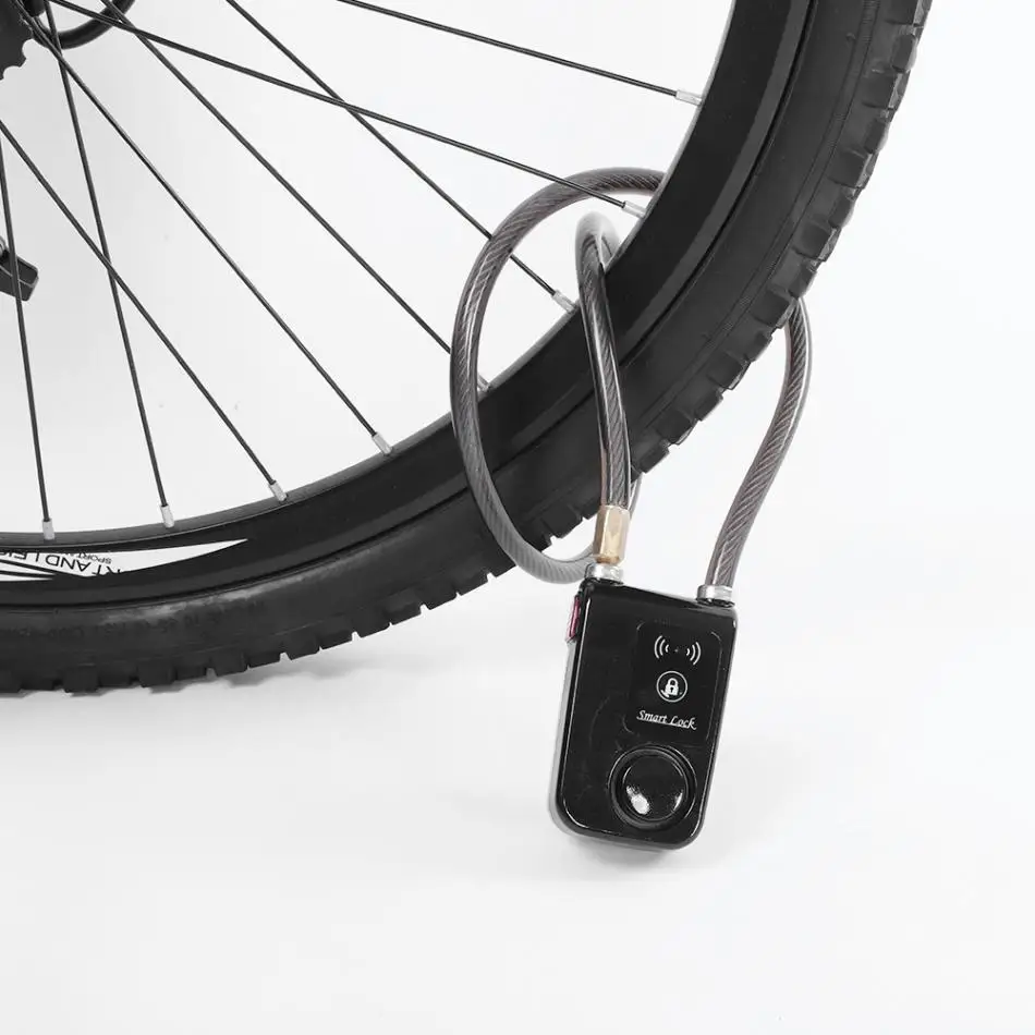 80 см Smart Keyless Bluetooth Lock waterproof 110dB Wire Rope anti-theft Alarm велосипедный замок