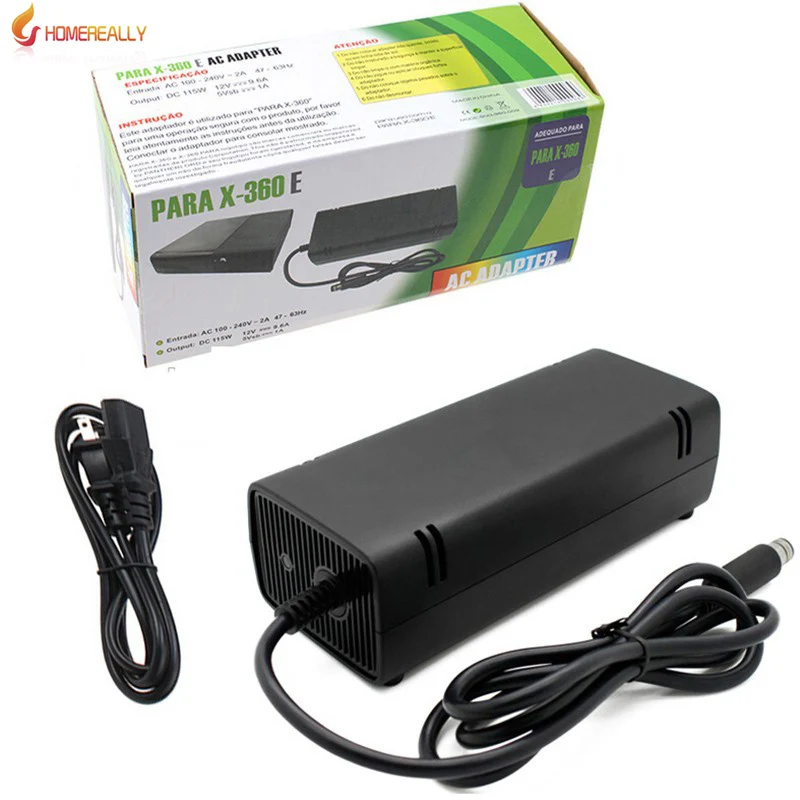 HOMEREALLY Black Classic 12V 135W For Xbox360 E AC Adapter Charge Power