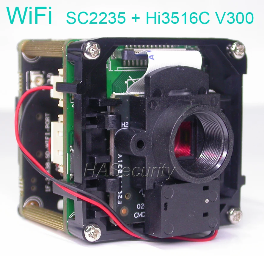 WiFi H.265/H.264 1/2. " SmartSens SC2235 CMOS+ Hi3516C V300 CCTV IP камера Модуль платы блока программного управления+ FPC Антенна