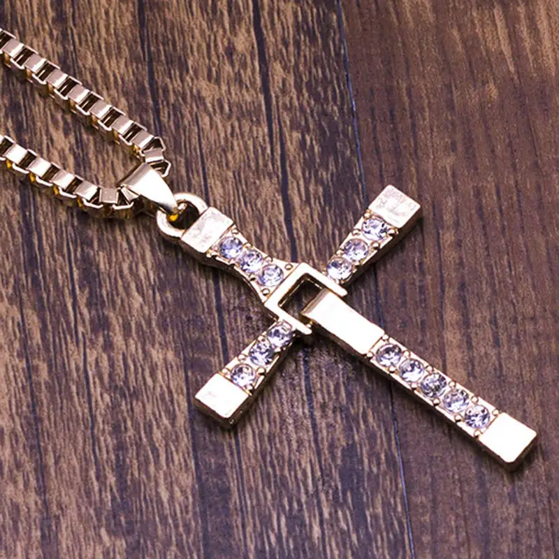 Movie Jewelry Men Classic CROSS Pendant Necklace New Male Necklaces & Pendants Fashion