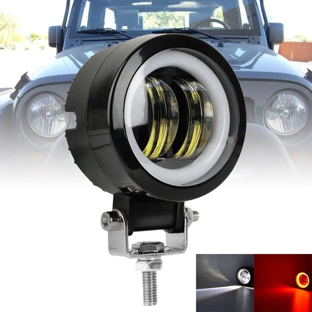 

20W Angel Eye Halo Ring Car Truck Off-Road LED Work Fog Light DRL Driving Lamp